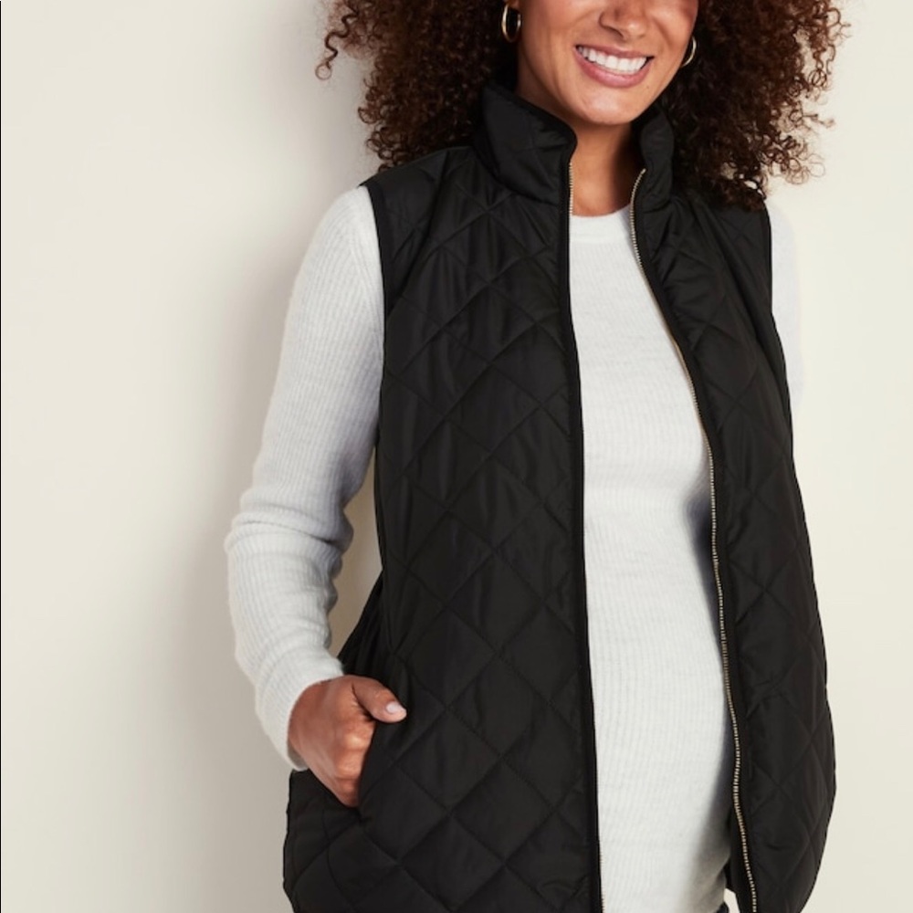 Quilted maternity vest